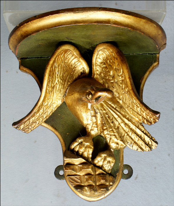 Carved gilt and painted wood