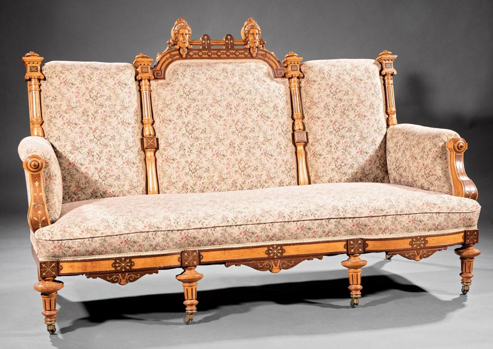 CARVED GILT-INCISED WALNUT