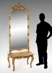 CARVED GILT ITALIAN WALL MIRRO