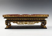 CARVED GILT LACQUER WOOD STAND