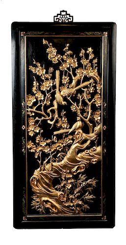 CARVED GILT WOOD PANELChinese