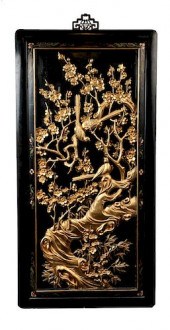 CARVED GILT WOOD PANELChinese