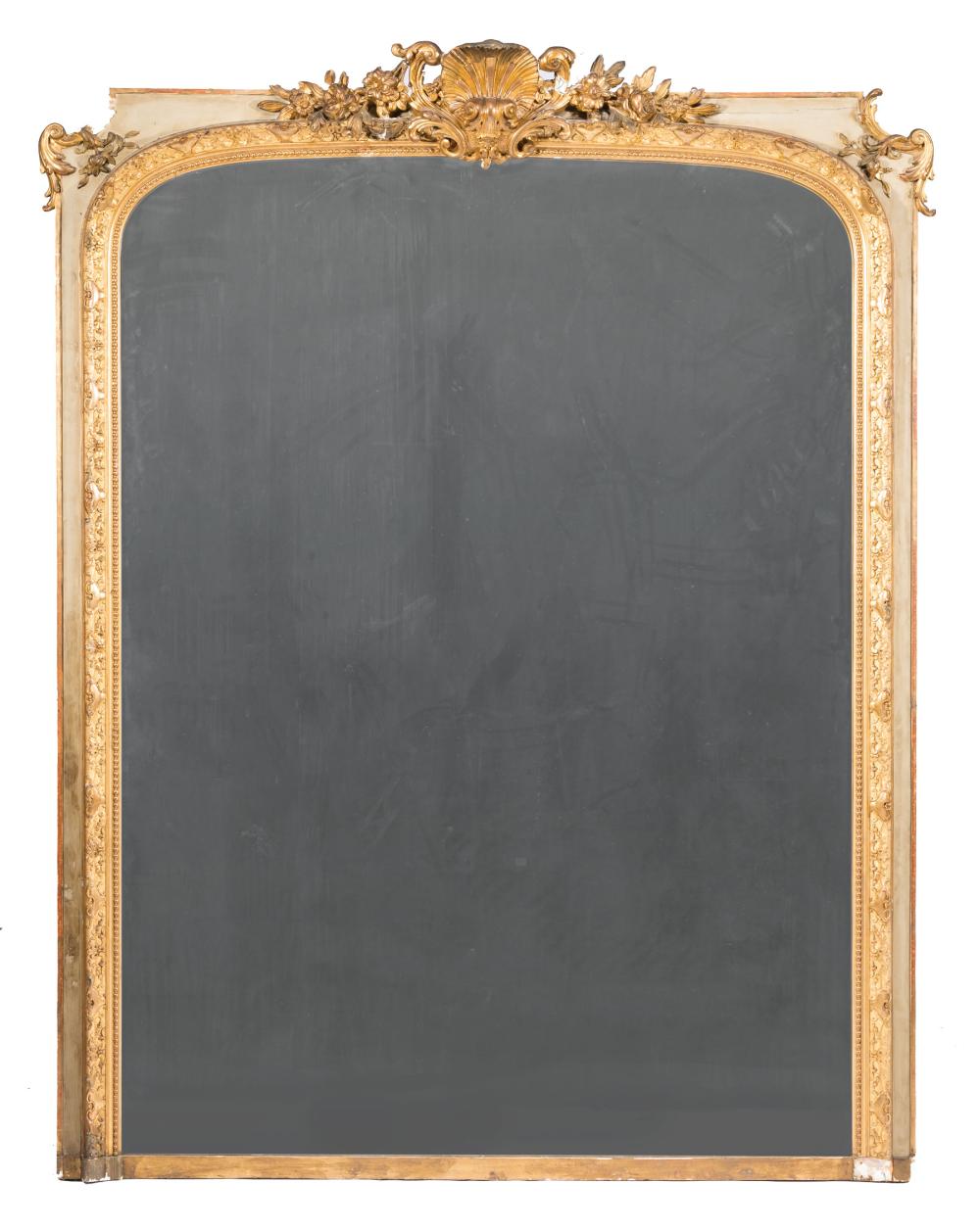 CARVED GILTWOOD, CREME PEINTE