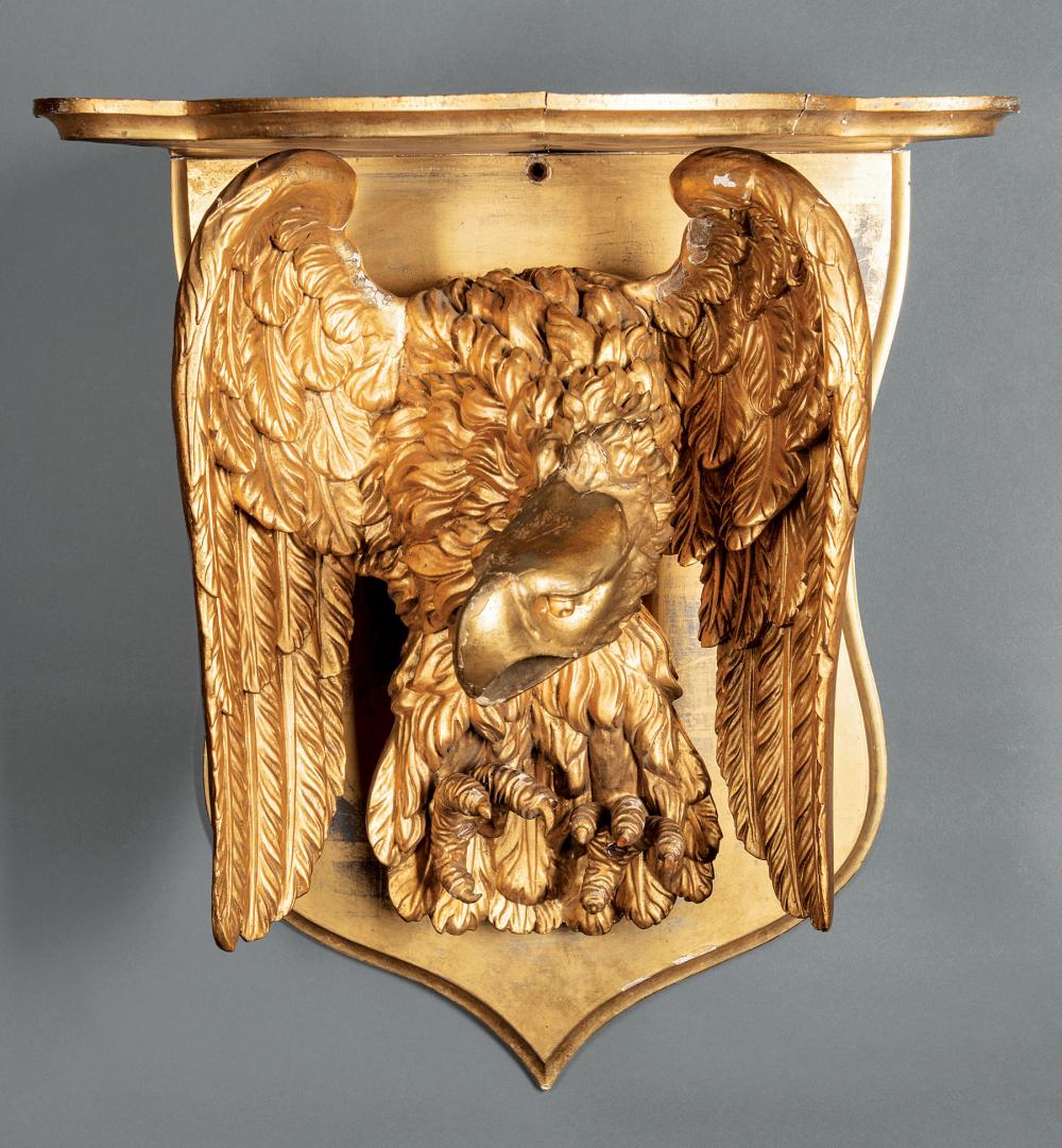 CARVED GILTWOOD EAGLE WALL