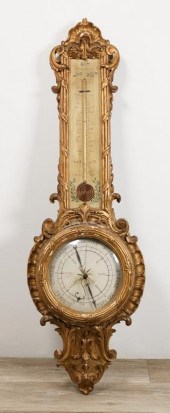CARVED GILTWOOD FRENCH BAROMET