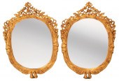 CARVED GILTWOOD OVAL MIRRORSPa