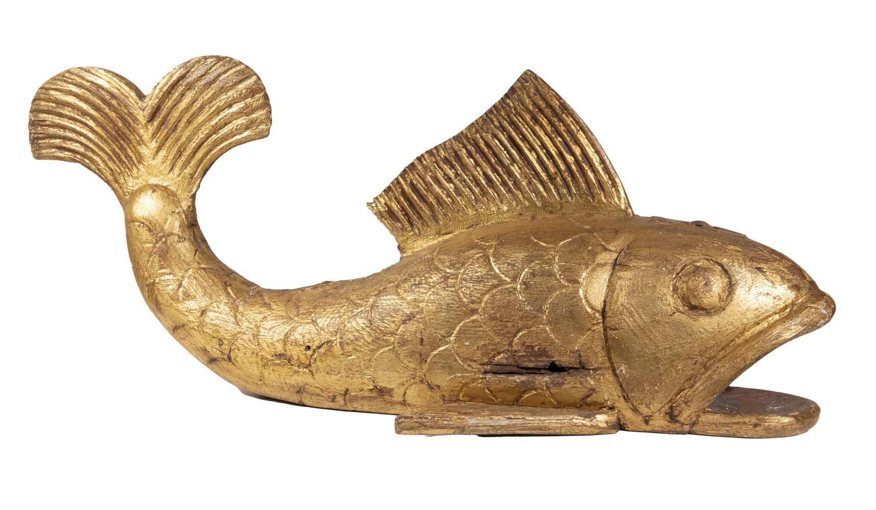 CARVED GILTWOOD TABLE FISH,