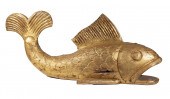 CARVED GILTWOOD TABLE FISH, OV