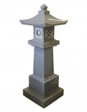 CARVED GRANITE PAGODA-FORM GAR