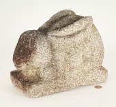 CARVED GRANITE RABBIT GARDEN S