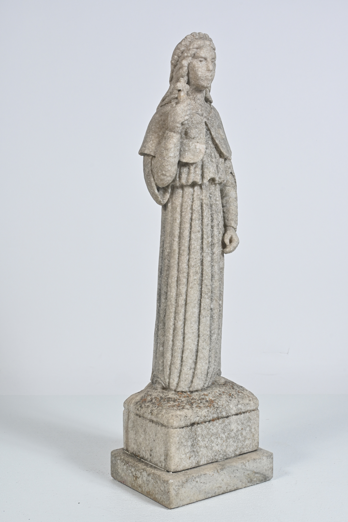 CARVED GRANITE RELIGIOUS FIGURAL