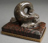CARVED GREEN HARDSTONE SEA SER