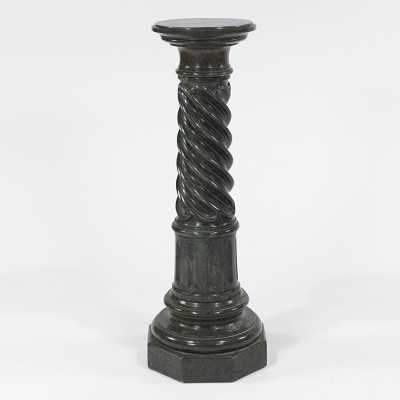 Carved Green Marble Pedestal ca.