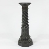Carved Green Marble Pedestal c