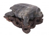 CARVED HARDSTONE TURTLE Chines