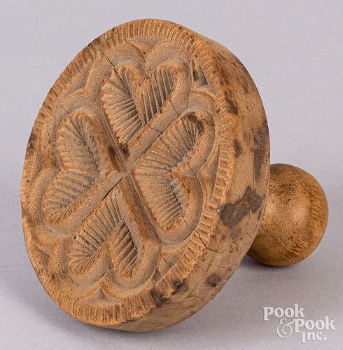 CARVED HEART BUTTERPRINT, 19TH