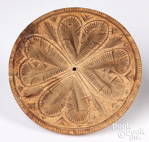 CARVED HEART BUTTERPRINT, 19TH