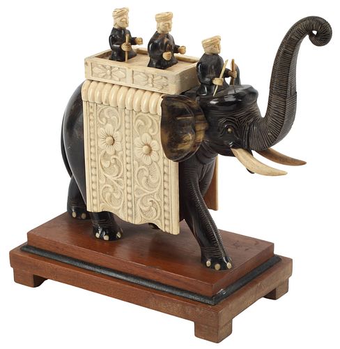 CARVED HORN &AMP; BONE MODEL OF