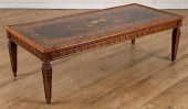 CARVED INLAID BURLED WALNUT CO