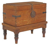 CARVED IRON-MOUNTED STORAGE TR