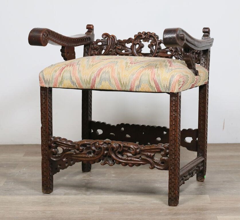 CARVED ITALIAN BAROQUE STYLE LOW