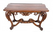 Carved Italian console table w