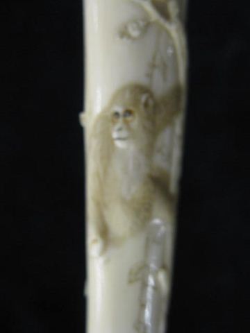 Carved Ivory & 14k Gold Umbrella