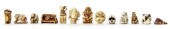 Carved ivory and bone netsuke