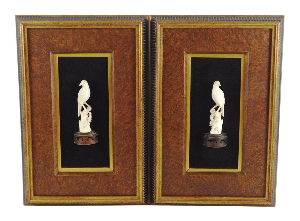 CARVED IVORY BIRDS IN HIGH