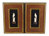 CARVED IVORY BIRDS IN HIGH REL