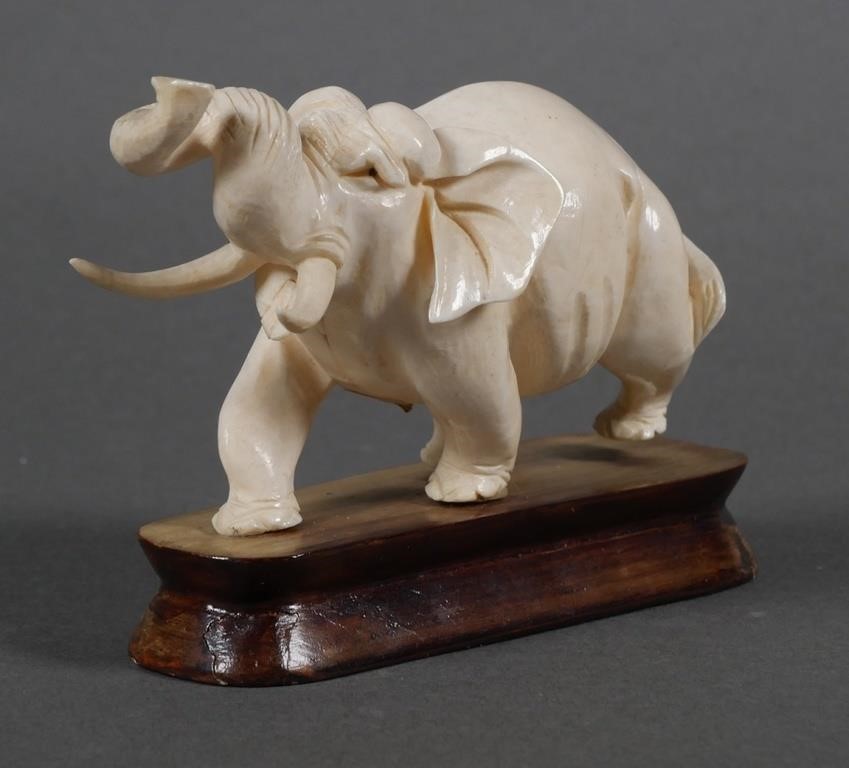 CARVED IVORY ELEPHANT