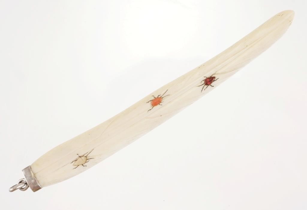 CARVED IVORY FEATHER