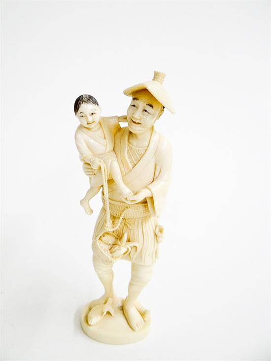 CARVED IVORY FIGURE.  Japan 