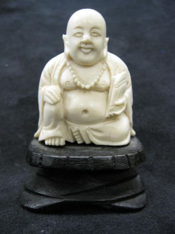Carved Ivory Figure of a Buddha 2''