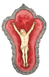 CARVED IVORY FIGURE OF JESUS,