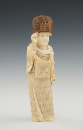 Carved Ivory Figure of Komusou