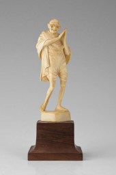CARVED IVORY FIGURE OF MAHATMA