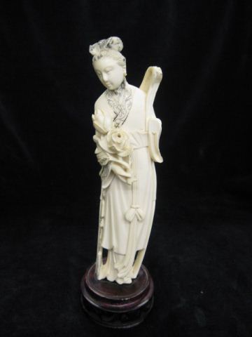 Carved Ivory Figurine of a Lady