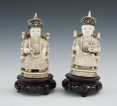 Carved Ivory Figurines of an