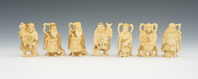 Carved Ivory Figurines of Seven