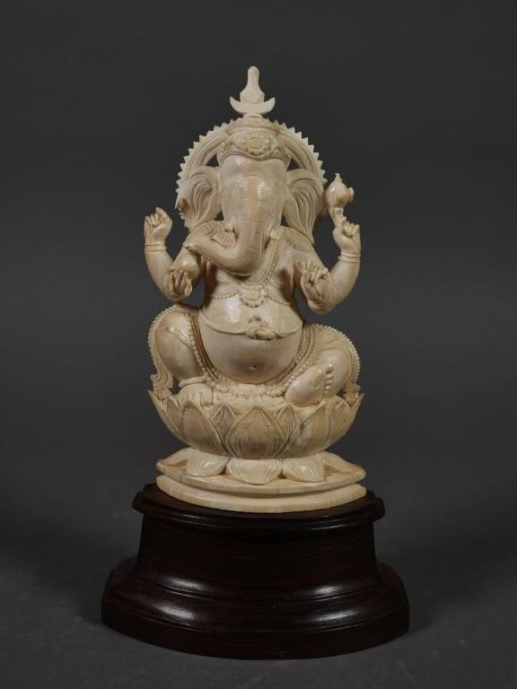 CARVED IVORY GANESHA VINTAGE