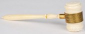 CARVED IVORY GAVELCarved ivory