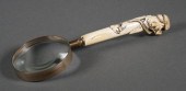 CARVED IVORY HANDLE MAGNIFYING