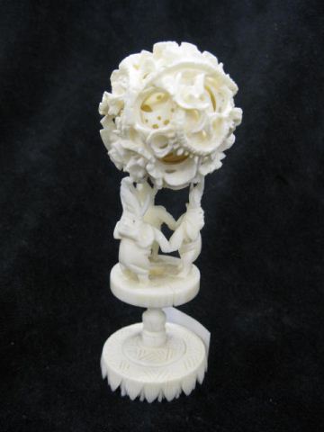 Carved Ivory Mystery Ball on
