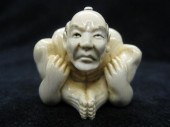 Carved Ivory Netsuke of a Seat