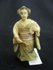 Carved Ivory Netsuke of Ladywi