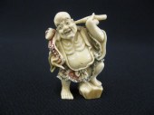Carved Ivory Netsuke of Lohan