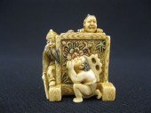 Carved Ivory Netsuke of Shoki
