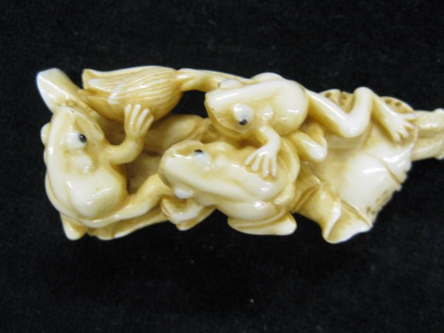 Carved Ivory Netsuke trio of
