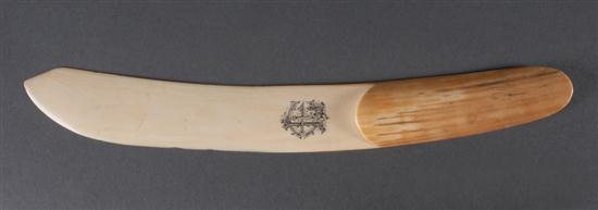 Carved ivory newspaper opener